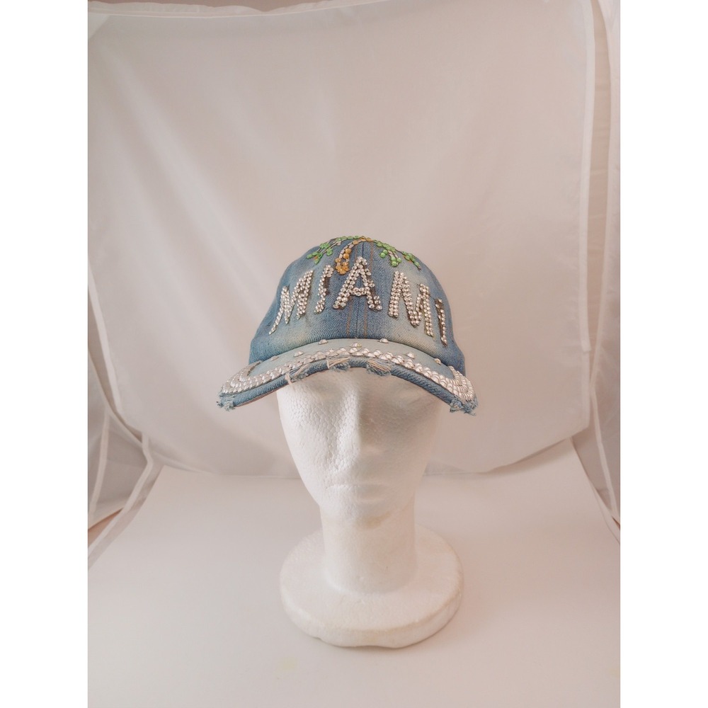 Miami Rhinestones Letter Decor Women's Baseball Cap